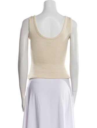 Attersee Silk Scoop Neck Crop Top