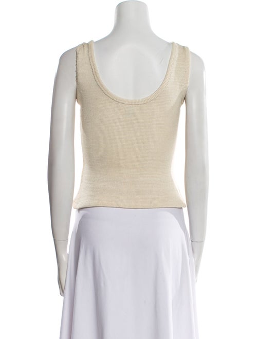 Attersee Silk Scoop Neck Crop Top