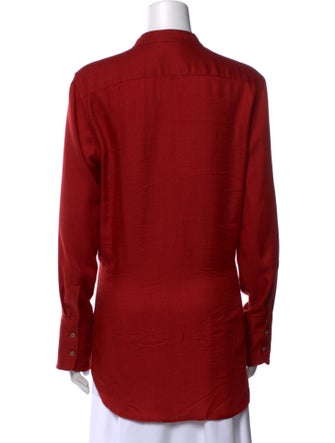 Attersee Cashmere Mock Neck Button-Up Top