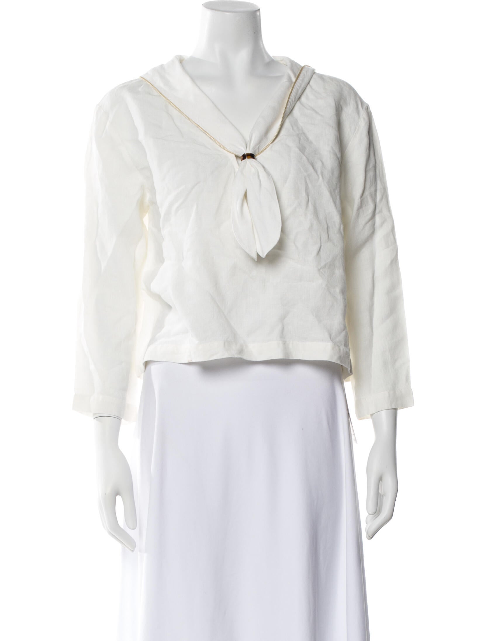 Attersee Linen V-Neck Blouse