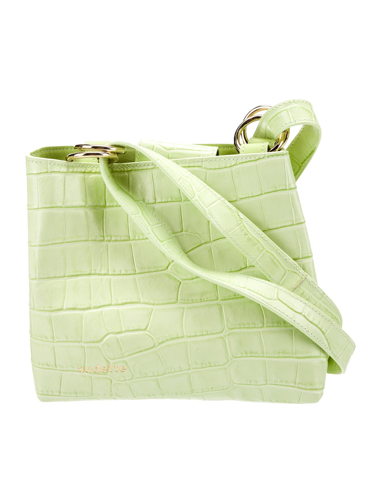 Audette Embossed Leather Crossbody Bag