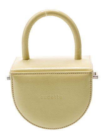 Audette Patent Leather Top Handle Bag