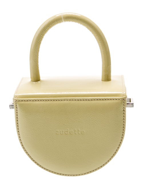 Audette Patent Leather Top Handle Bag