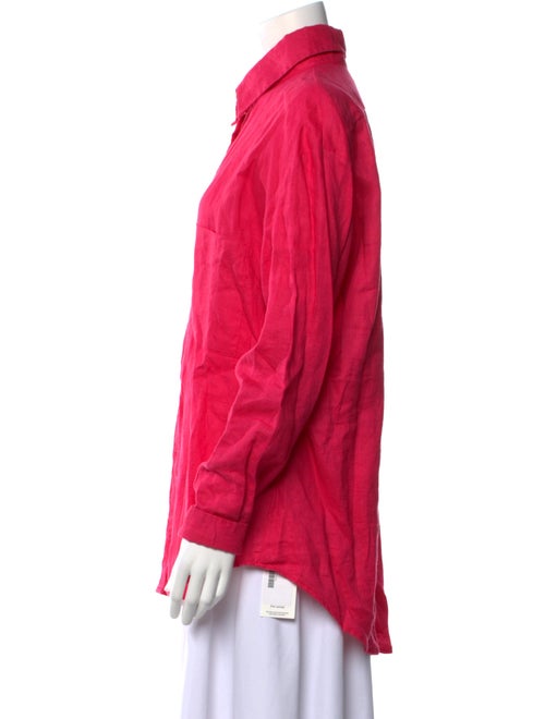 Aexae Linen Long Sleeve Button-Up Top