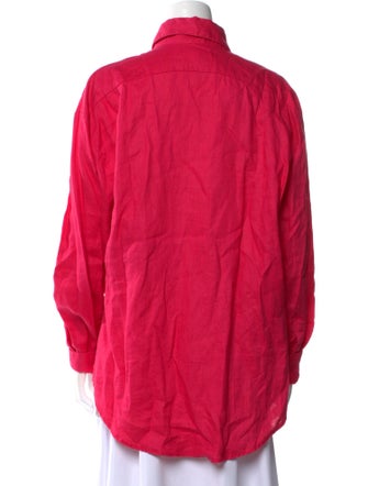 Aexae Linen Long Sleeve Button-Up Top