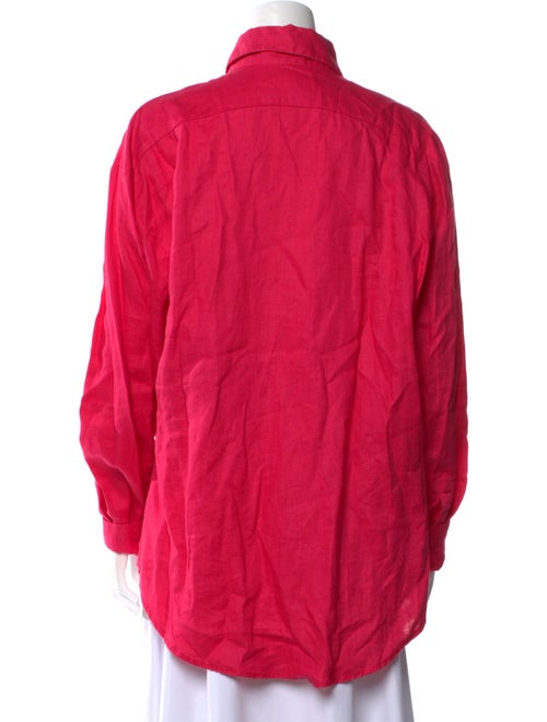 Aexae Linen Long Sleeve Button-Up Top