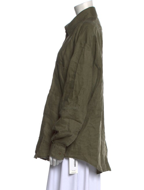 Aexae Linen Long Sleeve Button-Up Top