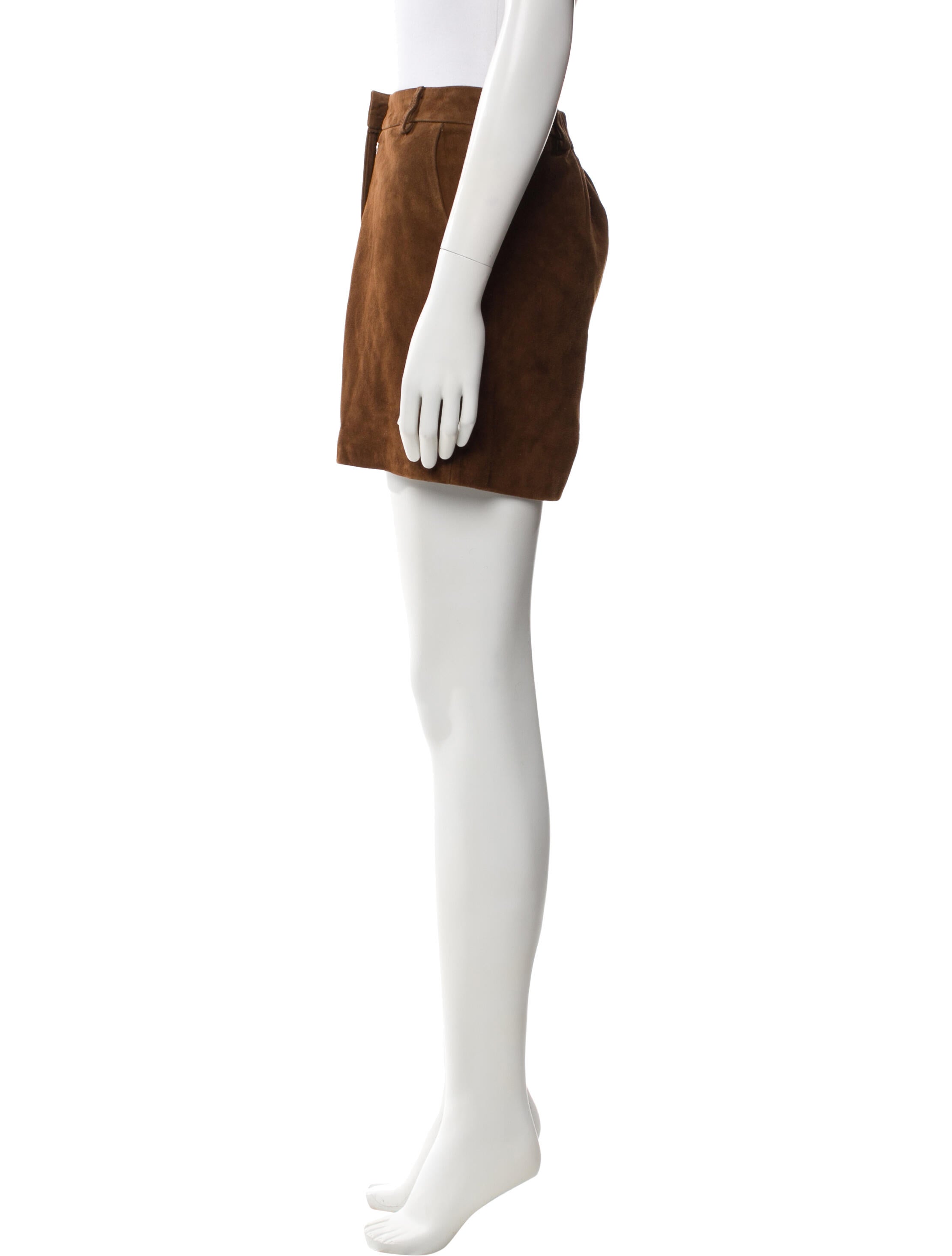 Aexae Lambskin Mini Shorts