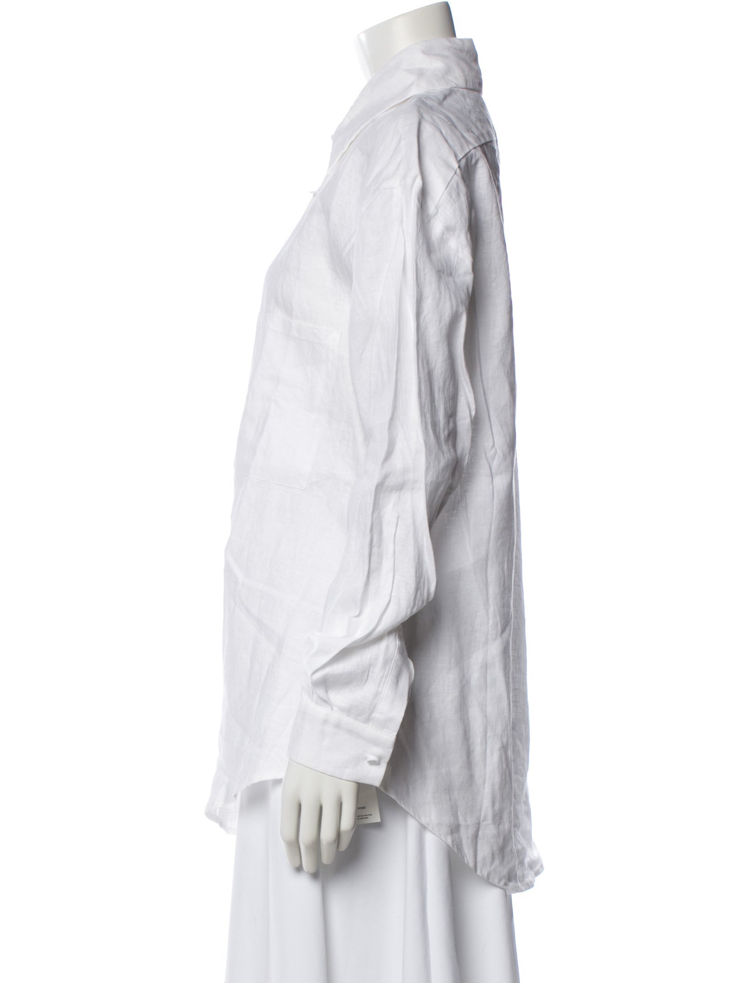 Aexae Linen Long Sleeve Button-Up Top