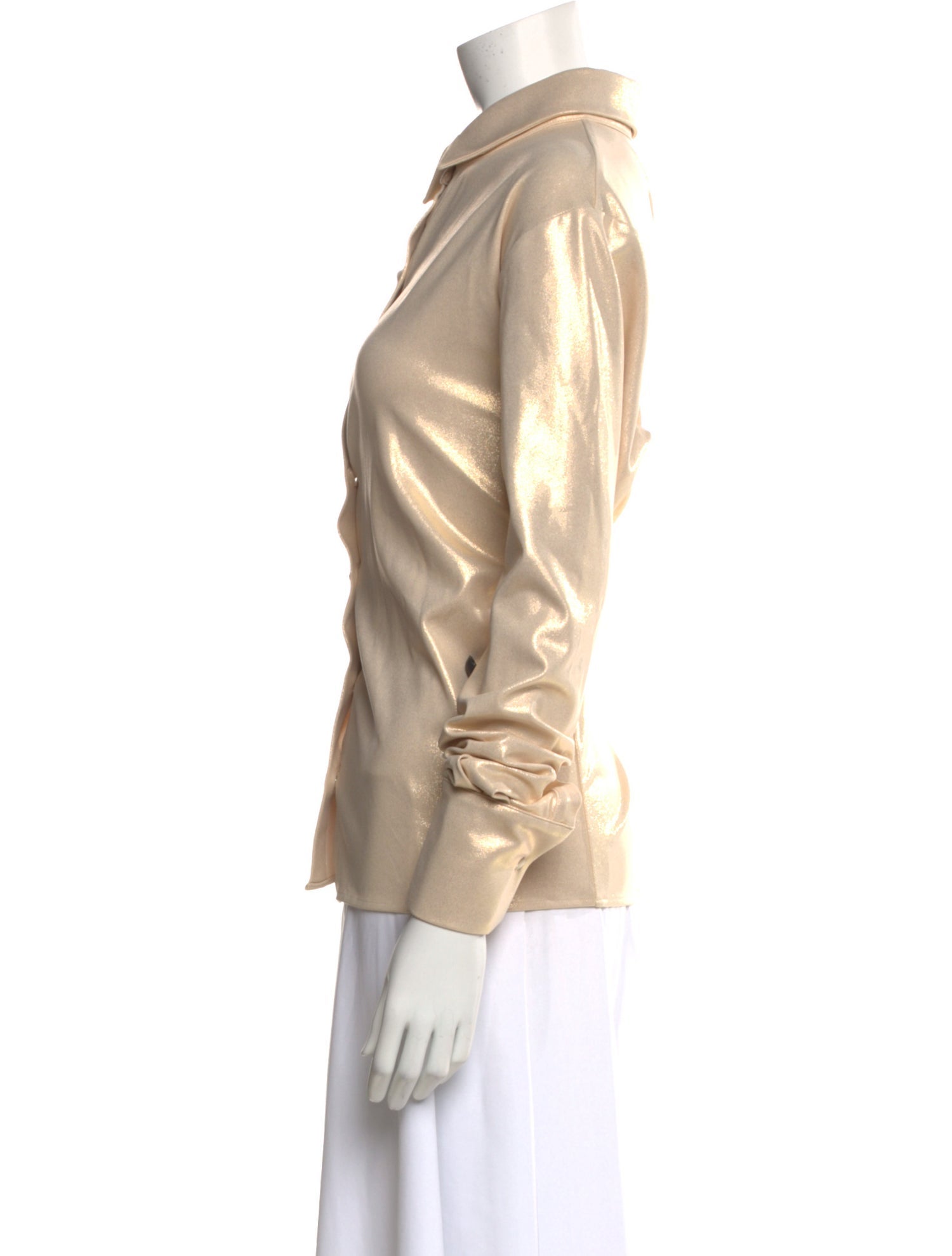 Aexae Long Sleeve Button-Up Top