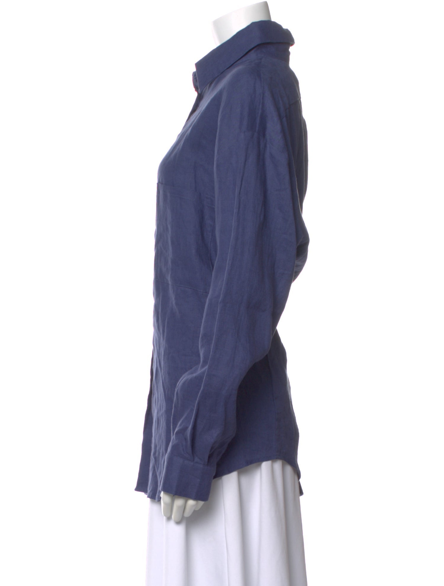 Aexae Linen Long Sleeve Button-Up Top