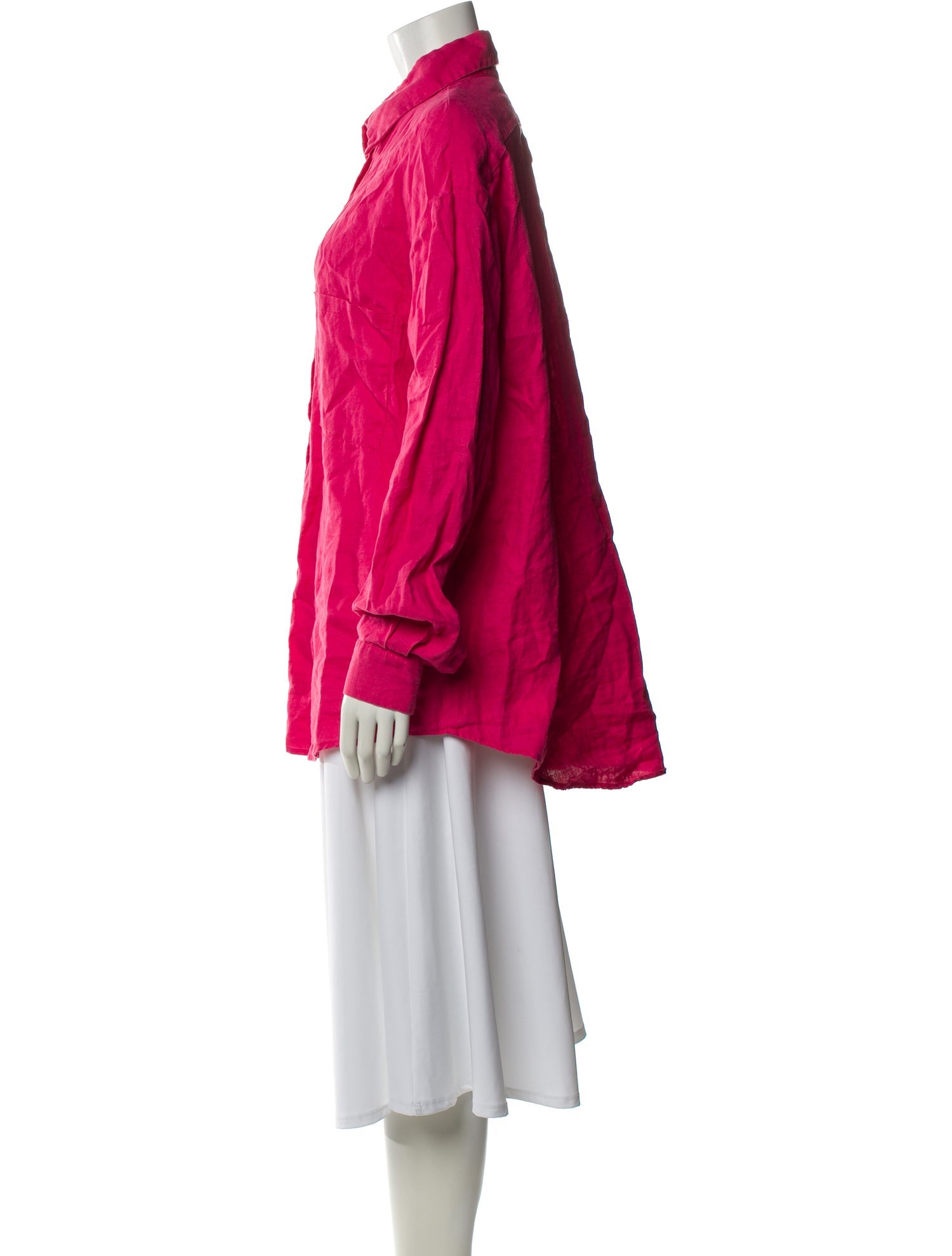 Aexae Linen Long Sleeve Button-Up Top