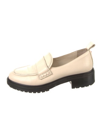 Aeyde Leather Whipstitch Trim Loafers