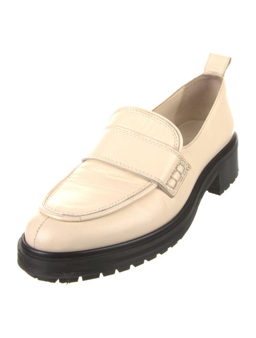 Aeyde Leather Whipstitch Trim Loafers