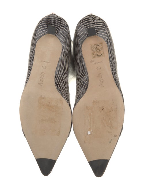 Aeyde Embossed Leather Animal Print Boots