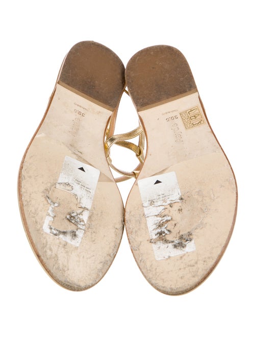 Aeyde Leather T-Strap Sandals