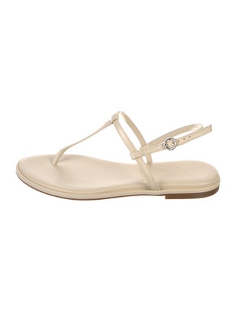 Aeyde Leather T-Strap Sandals