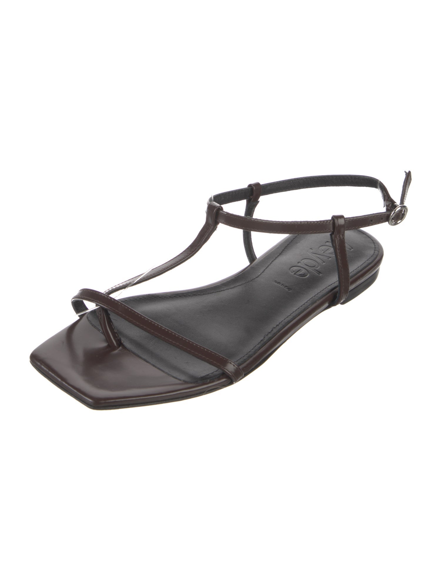 Aeyde Leather T-Strap Sandals