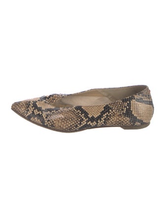 Aeyde Leather Animal Print Flats