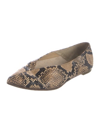 Aeyde Leather Animal Print Flats