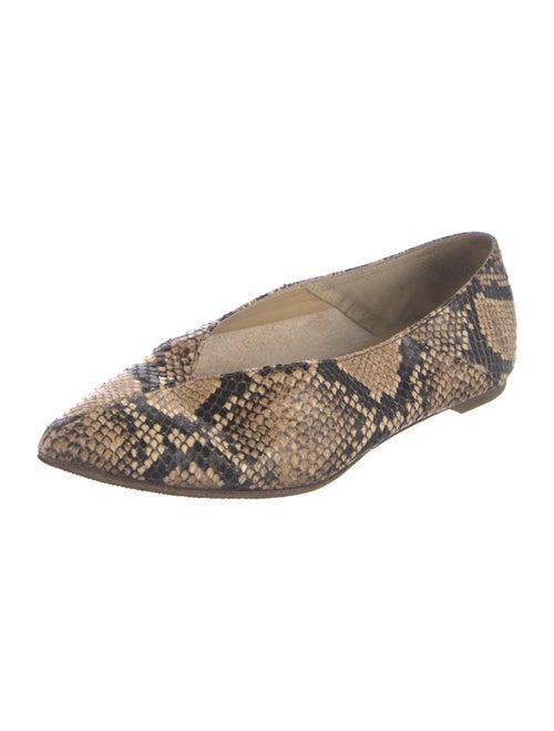 Aeyde Leather Animal Print Flats