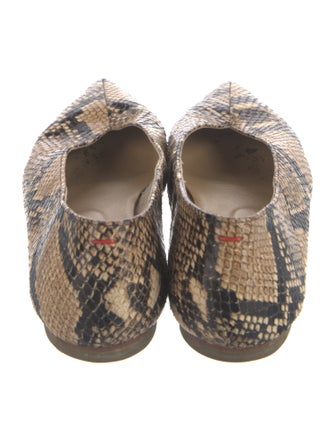 Aeyde Leather Animal Print Flats