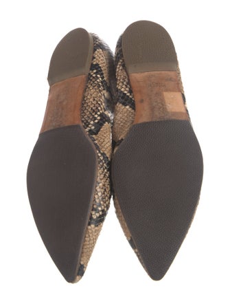 Aeyde Leather Animal Print Flats