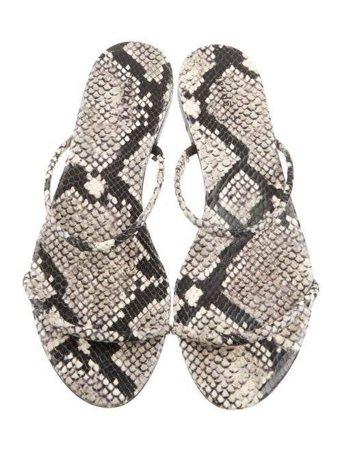 Aeyde Leather Animal Print Slides