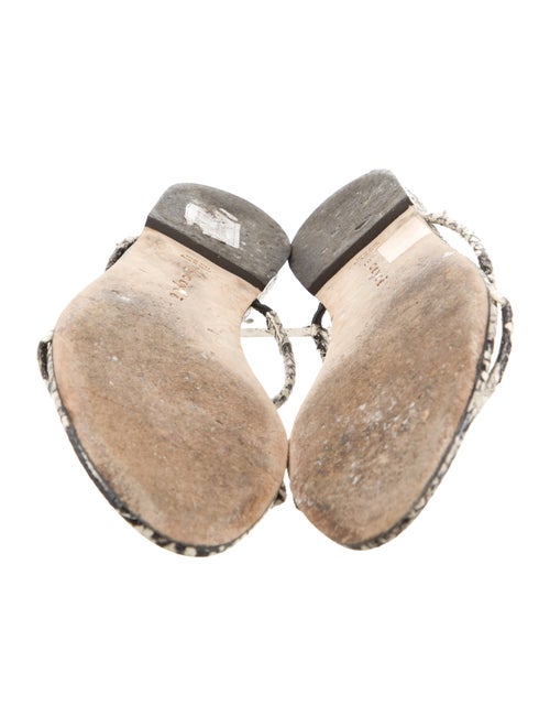 Aeyde Leather Animal Print Slides