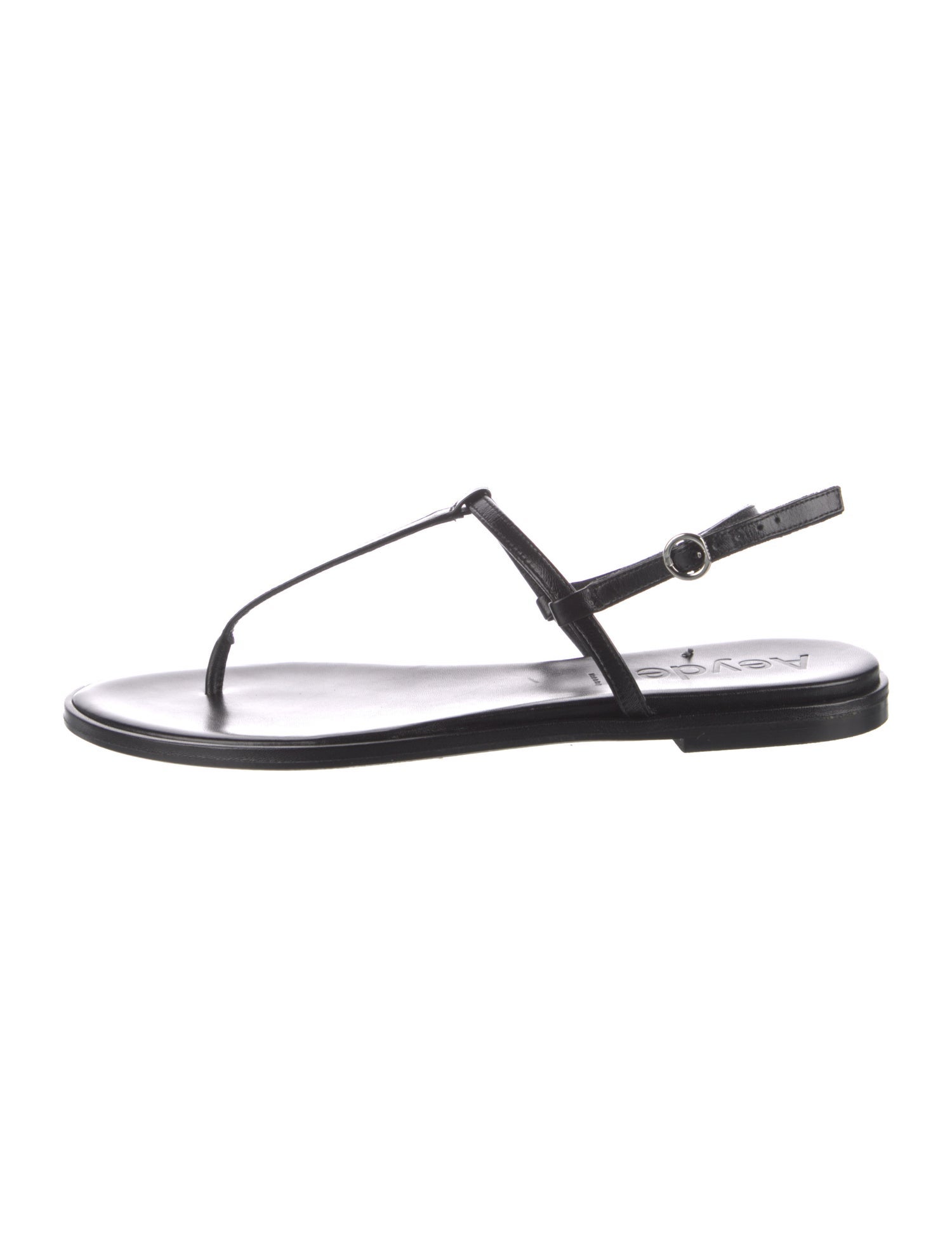 Aeyde Leather T-Strap Sandals