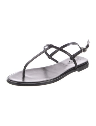 Aeyde Leather T-Strap Sandals