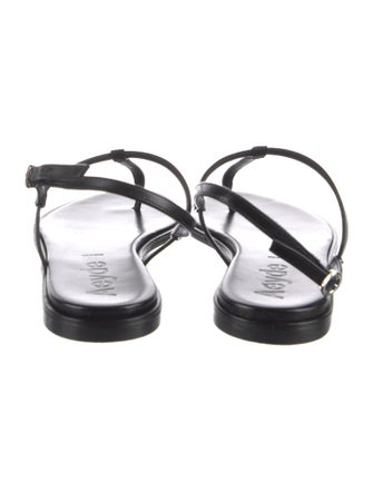 Aeyde Leather T-Strap Sandals