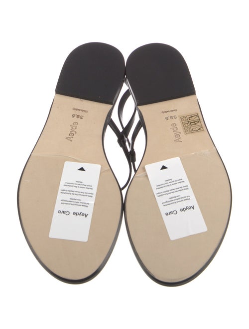 Aeyde Leather T-Strap Sandals