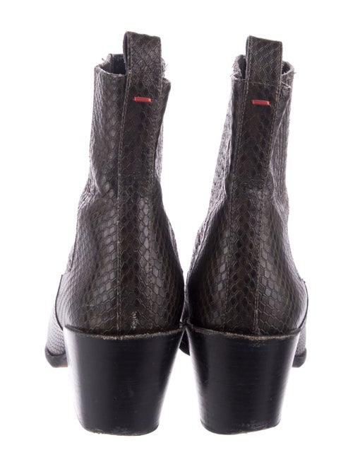 Aeyde Leather Animal Print Boots