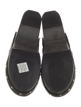 Aeyde Leather Studded Accents Mules