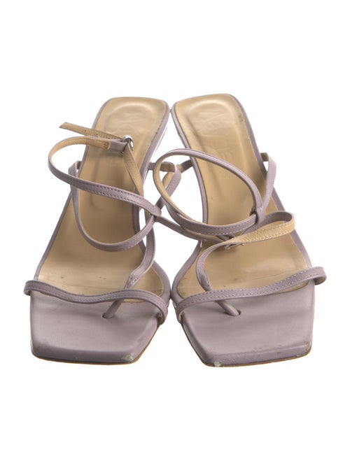 Aeyde Leather T-Strap Sandals