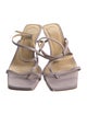 Aeyde Leather T-Strap Sandals