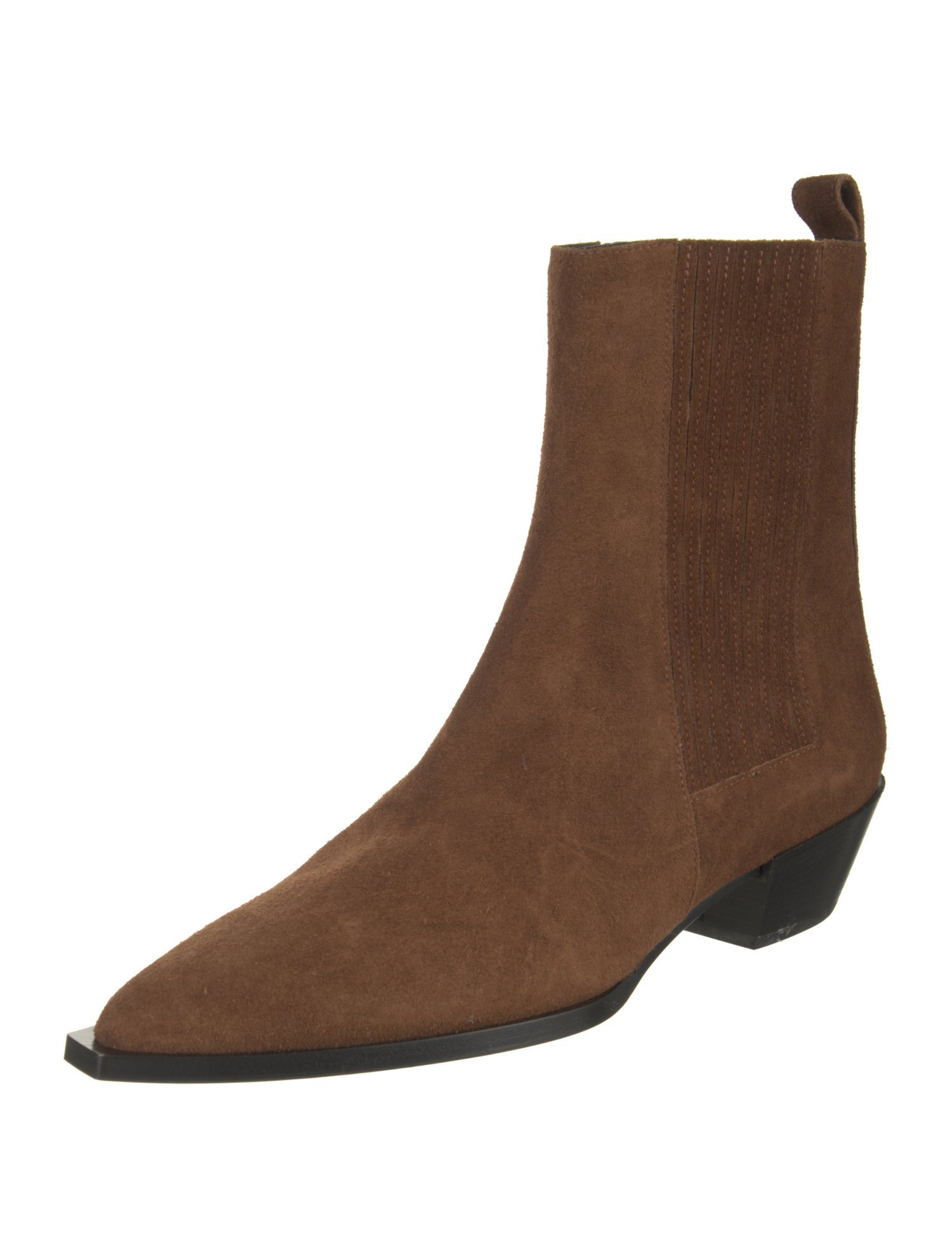 Aeyde Suede Pleated Accents Chelsea Boots