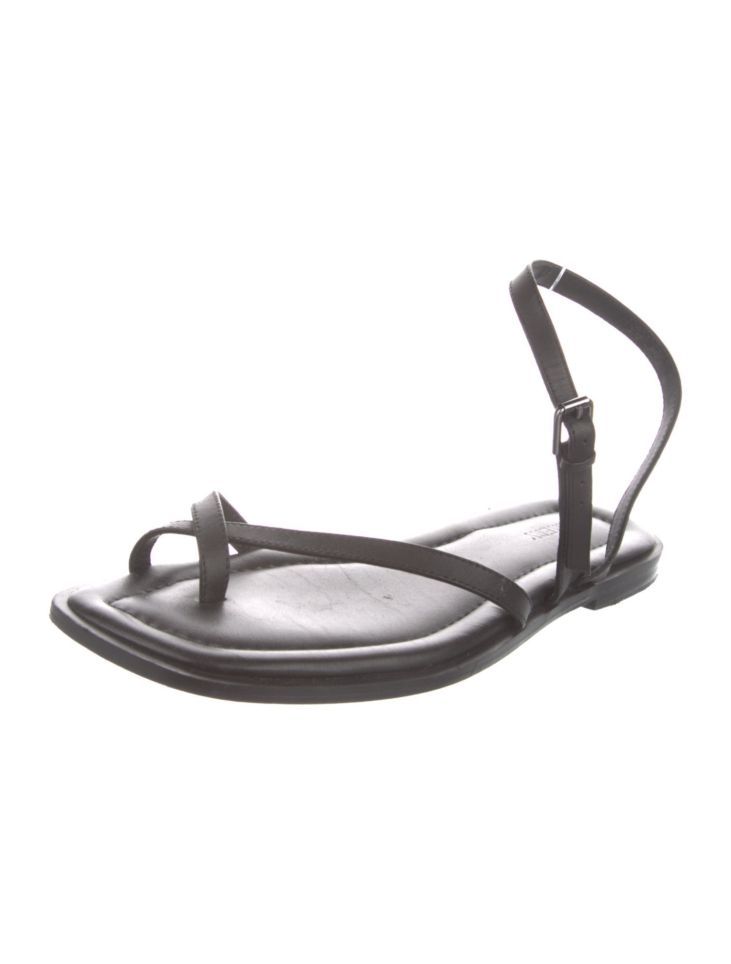 Aeyde Leather Cutout Accent Slingback Sandals