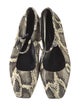 Aeyde Embossed Leather Animal Print Mary Jane Flats