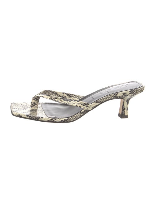 Aeyde Snakeskin Animal Print Slides