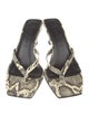 Aeyde Snakeskin Animal Print Slides