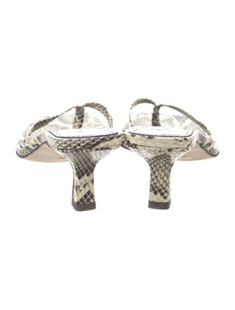 Aeyde Snakeskin Animal Print Slides