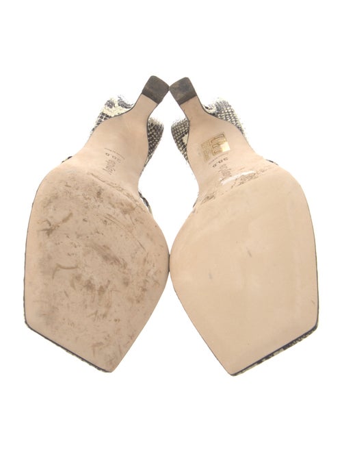 Aeyde Snakeskin Animal Print Slides