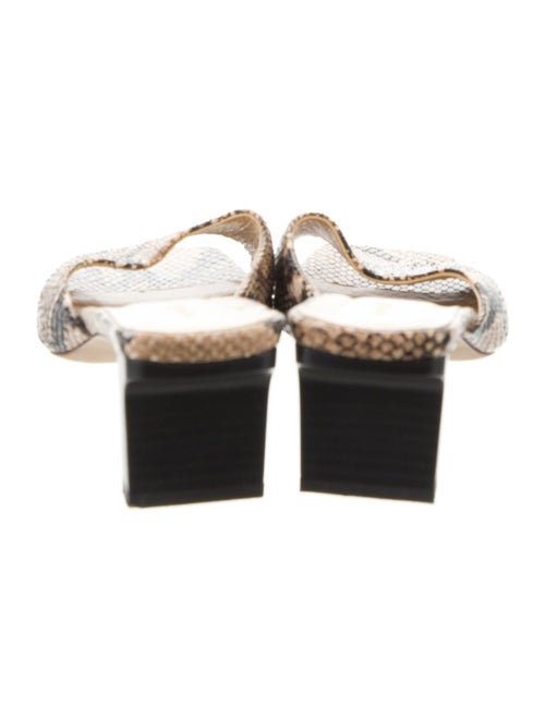 Aeyde Leather Animal Print Slides