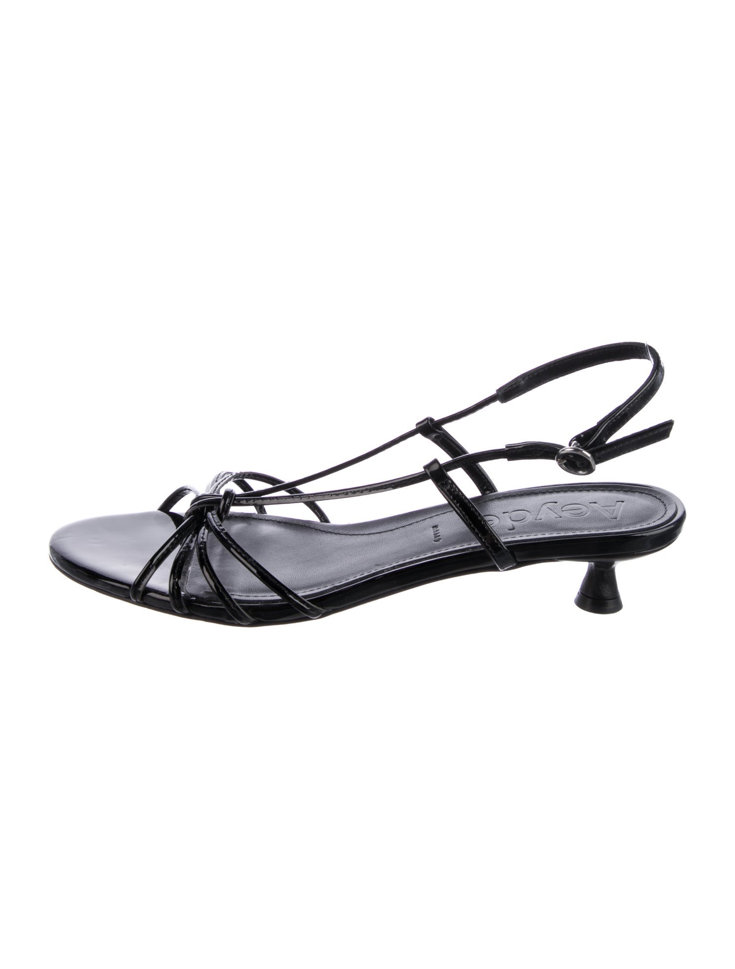 Aeyde Patent Leather Slingback Sandals