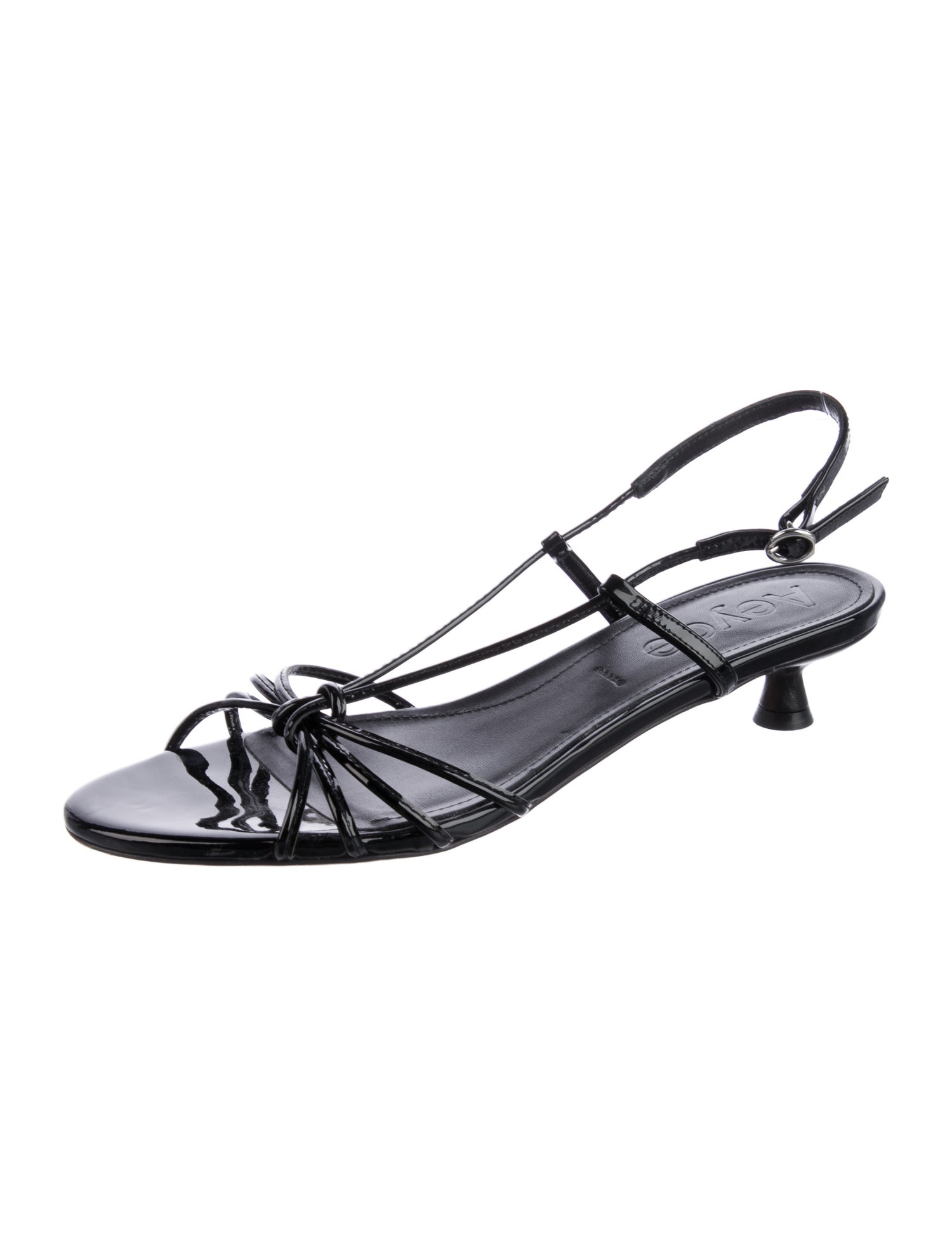 Aeyde Patent Leather Slingback Sandals