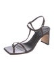 Aeyde Leather T-Strap Sandals