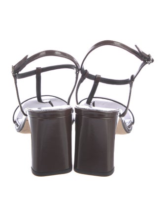 Aeyde Leather T-Strap Sandals