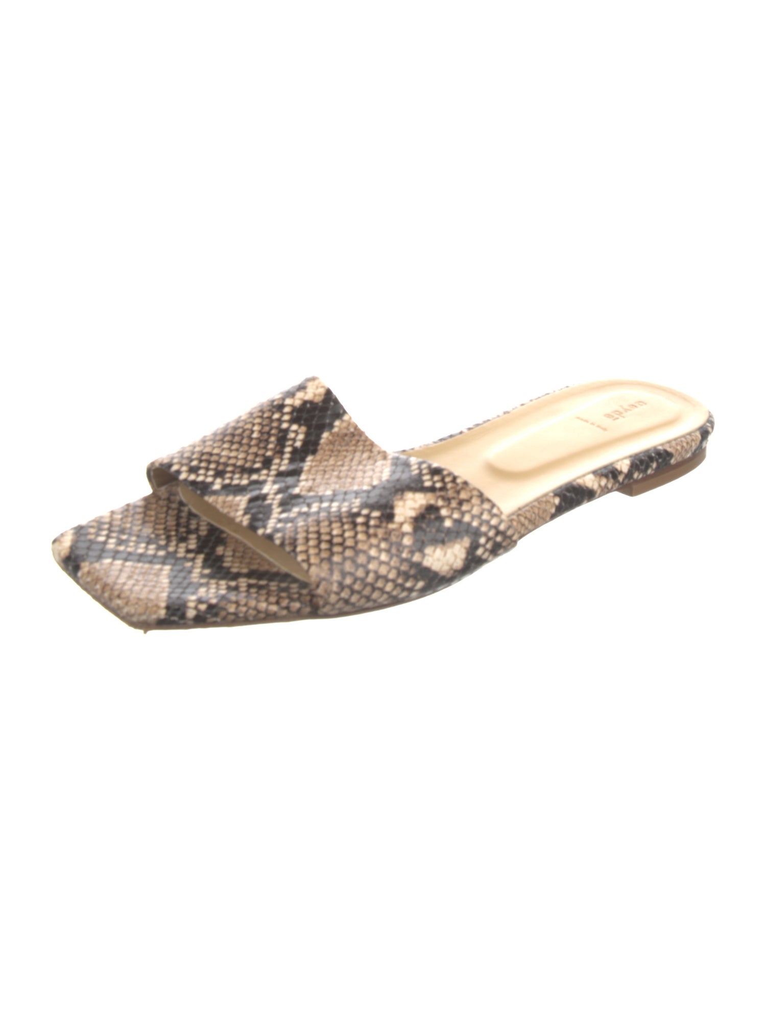 Aeyde Leather Animal Print Slides